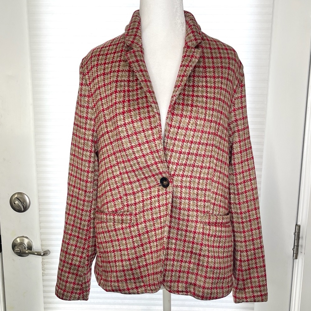Lands' End Houndstooth Blazer Size XS